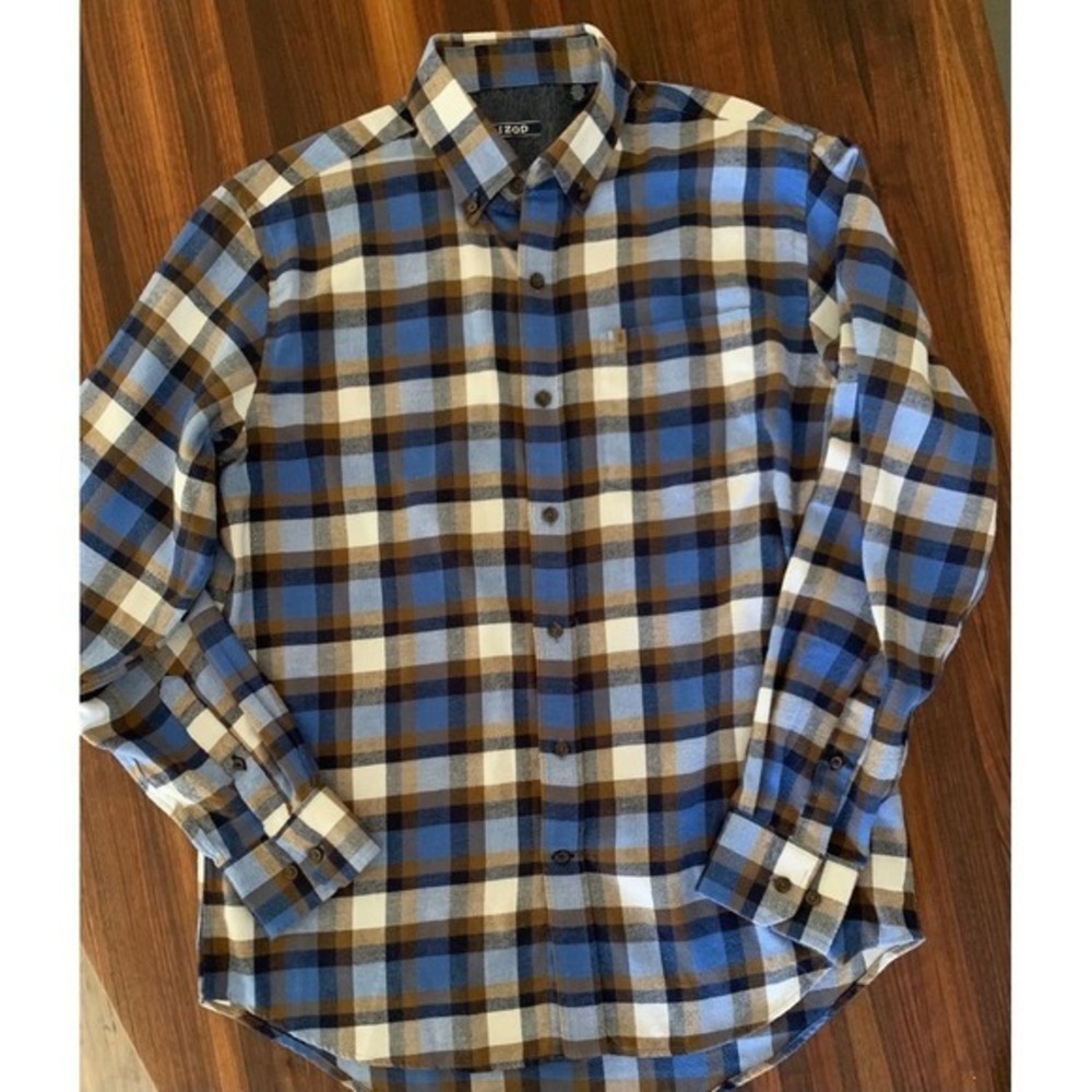Izod Flannel Shirt Men's‎ Size M Pre-Owned